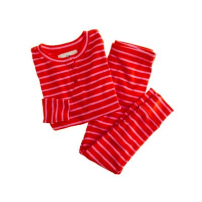 Girls' long-sleeve sleep set in stripe