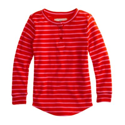 Girls' long-sleeve sleep set in stripe