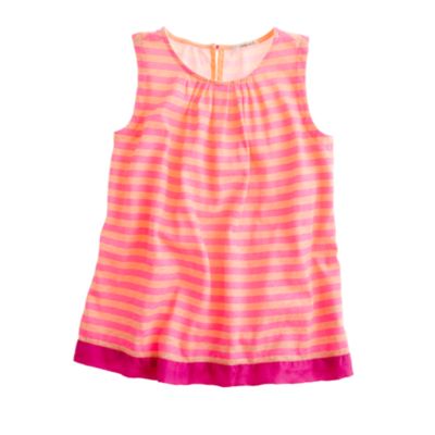 Girls' silky hem tank