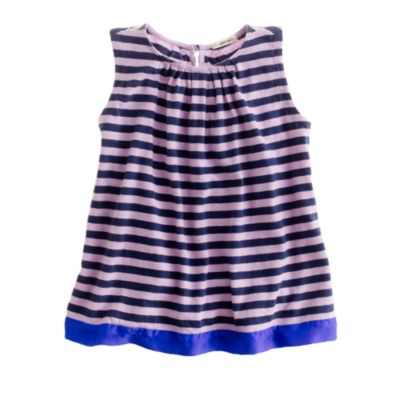 Girls' silky hem tank