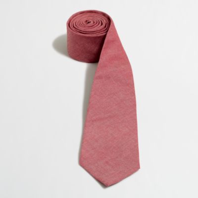 Factory red chambray tie