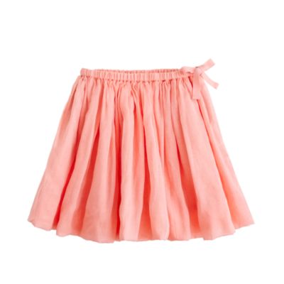 Girls' organdy flounce skirt
