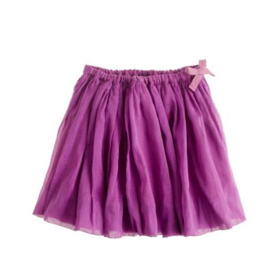 Girls' organdy flounce skirt