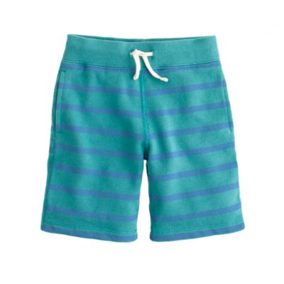 Boys' stripe cotton fleece short