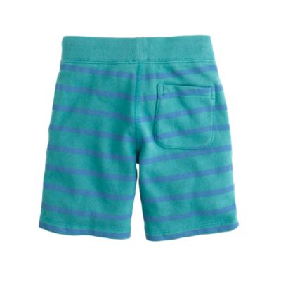 Boys' stripe cotton fleece short
