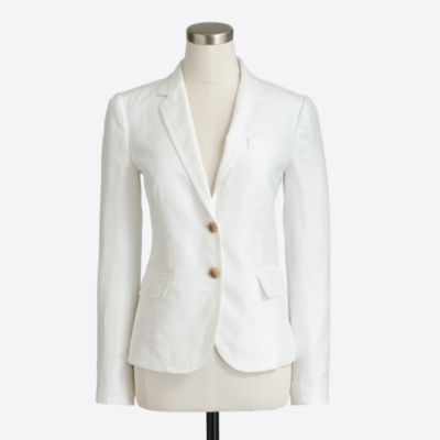 Factory tailored boy blazer in linen