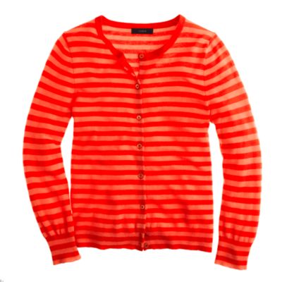 Collection featherweight cashmere cardigan in tonal stripe