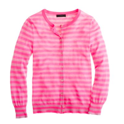 Collection featherweight cashmere cardigan in tonal stripe