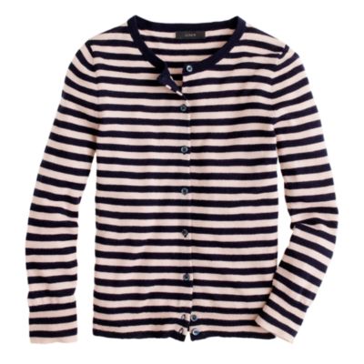 Collection featherweight cashmere cardigan in tonal stripe