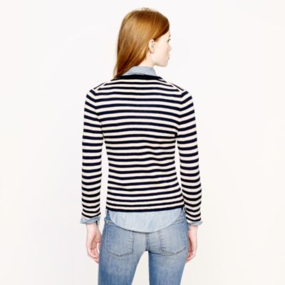 Collection featherweight cashmere cardigan in tonal stripe