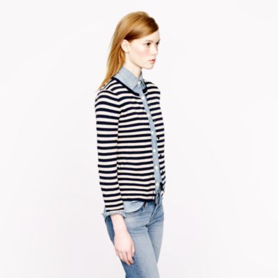 Collection featherweight cashmere cardigan in tonal stripe