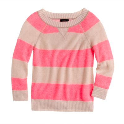 Collection cashmere plaited sweatshirt in stripe