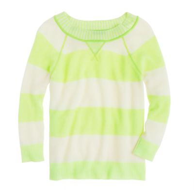 Collection cashmere plaited sweatshirt in stripe