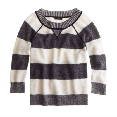 Collection cashmere plaited sweatshirt in stripe