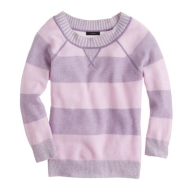 Collection cashmere plaited sweatshirt in stripe