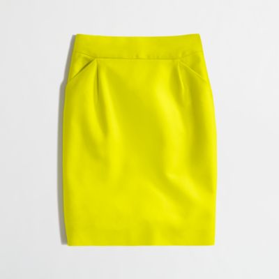 Factory pencil skirt in double-serge cotton