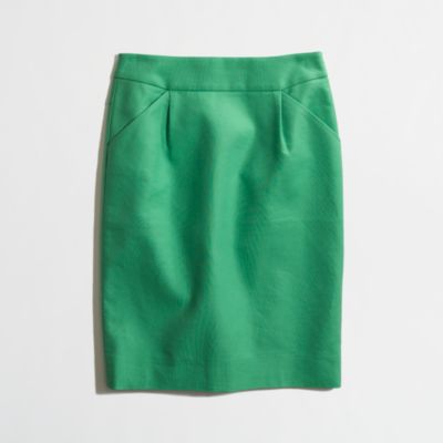 Factory pencil skirt in double-serge cotton