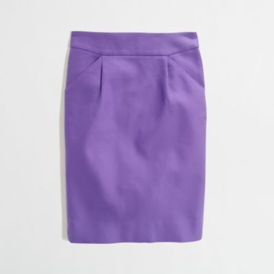 Factory pencil skirt in double-serge cotton