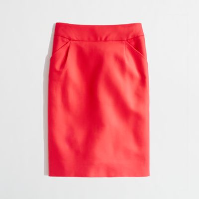 Factory pencil skirt in double-serge cotton