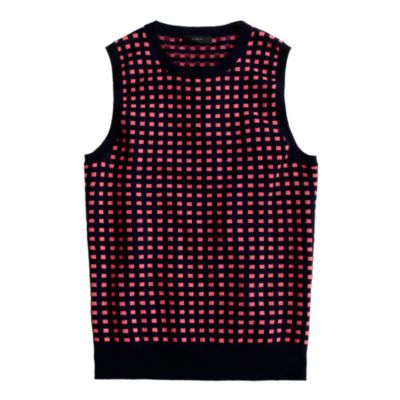 Collection featherweight cashmere shell in microcheck