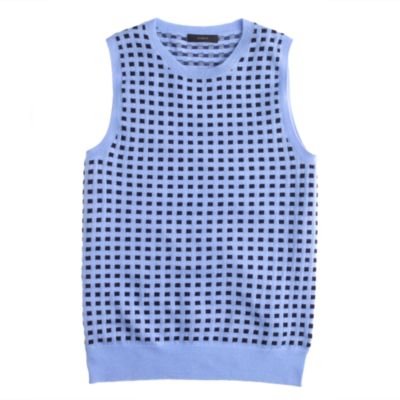 Collection featherweight cashmere shell in microcheck