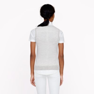 Collection featherweight cashmere shell in microcheck