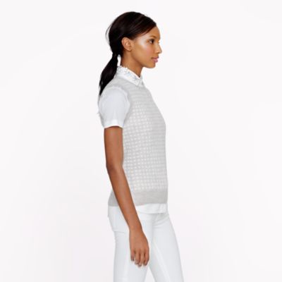 Collection featherweight cashmere shell in microcheck