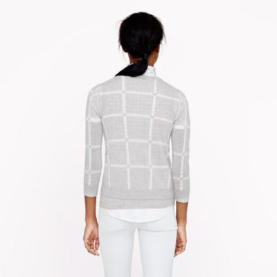 Collection featherweight cashmere cardigan in windowpane check