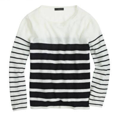 Collection cashmere boxy boy sweater in stripe