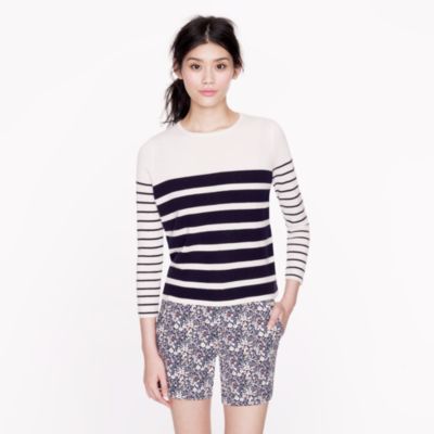 Collection cashmere boxy boy sweater in stripe