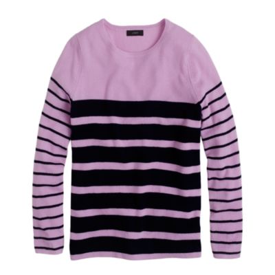 Collection cashmere boxy boy sweater in stripe