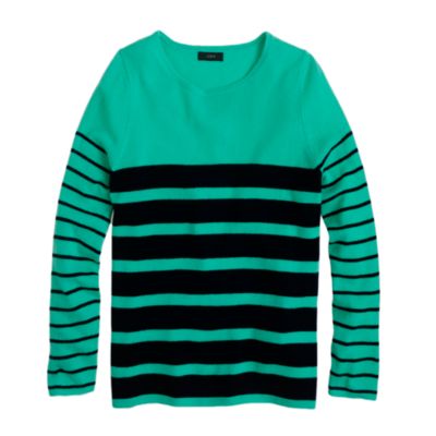 Collection cashmere boxy boy sweater in stripe