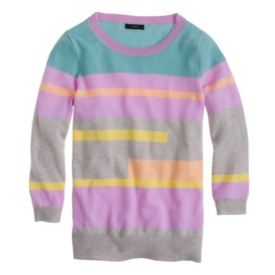 Collection cashmere broken-stripe sweater