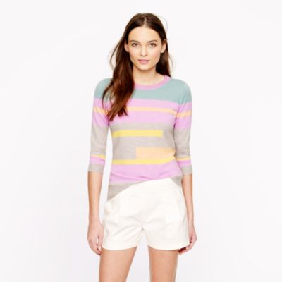 Collection cashmere broken-stripe sweater