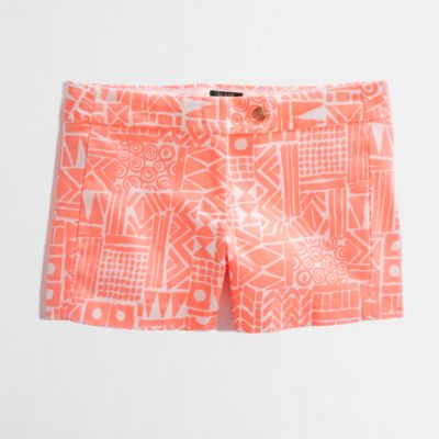 Factory 3" printed stretch chino short