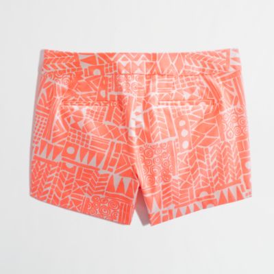 Factory 3" printed stretch chino short
