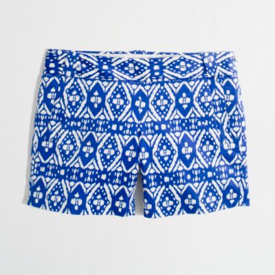Factory 5" printed stretch chino short