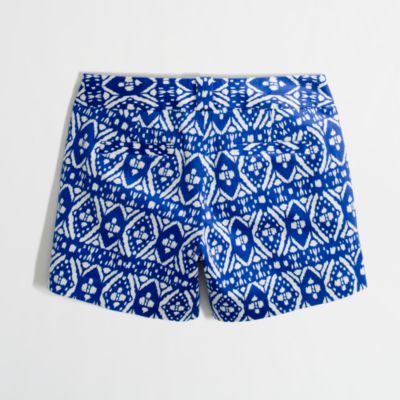 Factory 5" printed stretch chino short