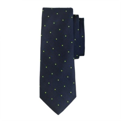 Silk tie in microdot