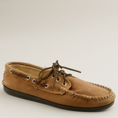 Men's Quoddy&reg; for J.Crew 3-eyelet canvas boat shoes