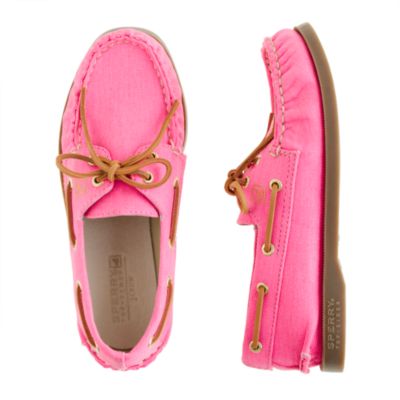 Girls' Sperry Top-Sider&reg; Authentic Original 2-eye boat shoes in twill