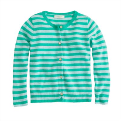 Girls' Collection cashmere cardigan in stripe