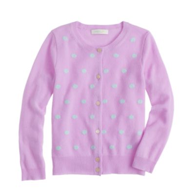 Girls' Collection cashmere dot cardigan