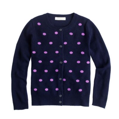 Girls' Collection cashmere dot cardigan