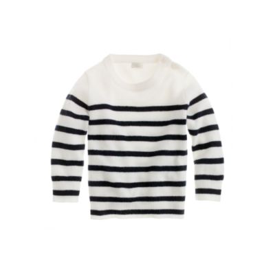 Collection cashmere baby sweater in sailor stripe