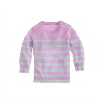 Collection cashmere baby sweater in sailor stripe