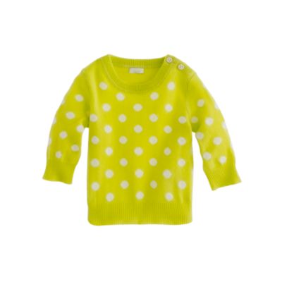 Collection cashmere baby sweater in polka dot