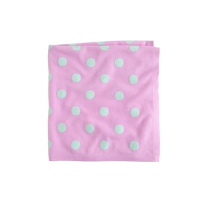 Collection cashmere baby blanket in polka dot