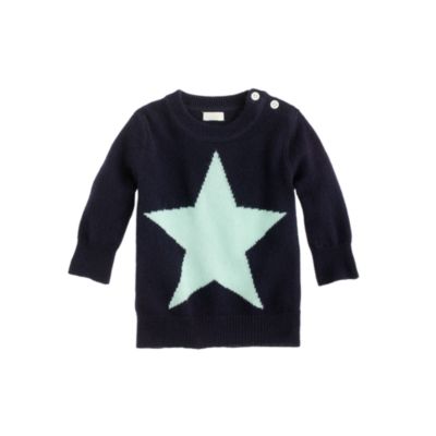 Collection cashmere baby sweater in star