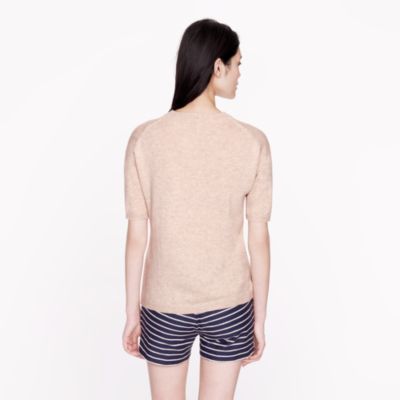 Collection cashmere short-sleeve petunia sweater